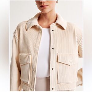 A&F Blush Velvet Corduroy Jacket